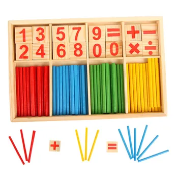 Lemn Montessori Copilul De Educație Matematica Jucarii Din Lemn, Bastoane De Numărare Copii Cadou Jucarii Montessori Matematice Copil Cadou Cutie De Lemn