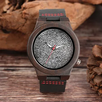 Lemn Natural Watch Mens Stras Analog Cuarț Ceas Ultra-light carcasa din Lemn, Brand de Top Ceas de Lux pentru Barbati Reale Watchband