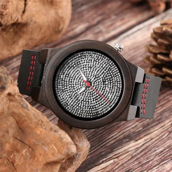 Lemn Natural Watch Mens Stras Analog Cuarț Ceas Ultra-light carcasa din Lemn, Brand de Top Ceas de Lux pentru Barbati Reale Watchband