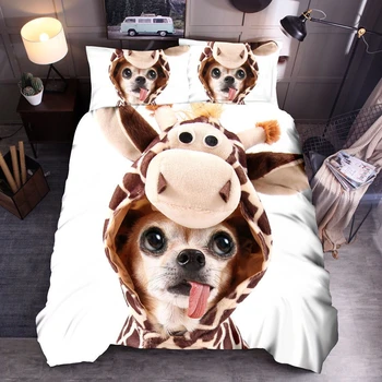 Lenjerie de pat husă de pilotă creative husă de pilotă personalitate desene animate câine animal 3D model