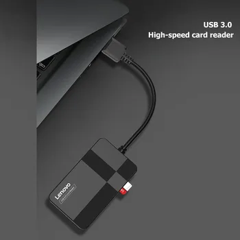 Lenovo D302 USB 3.0 Cititor de Carduri 5Gbps 2TB Multifuncțional 4 în 1 TF CF MS Secure Digital Card Reader pentru Windows pentru Mac Linux
