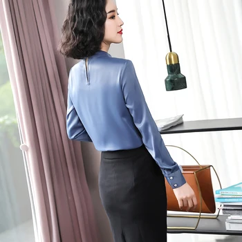 Lenshin Cămăși Albe cu Egalitate pentru Femei Moale si Confortabil Bluza Uzura de Muncă Doamnă Birou de sex Feminin Topuri Camasa stil Liber
