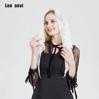 Leo anvi femei de moda designer de brand Capelă Catolică din Dantela, voal pentru mantilla masă esarfa Triunghi religioase voal șal