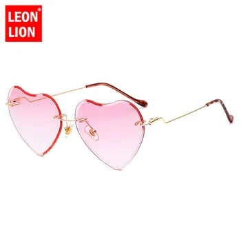 LeonLion 2021 fără ramă ochelari de Soare pentru Femei Nuante de Lux de Brand Designer de Ochelari de Soare de Culoare Bomboane UV400 Oculos De Sol Feminino