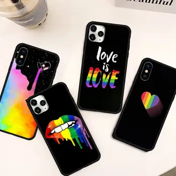 Lesbiene Gay LGBT Pride Curcubeu Telefon Caz Pentru iphone 12 11 pro Mini Max 7 8 plus X XR XS Samsung A50 70 8 9 10 6 21 S