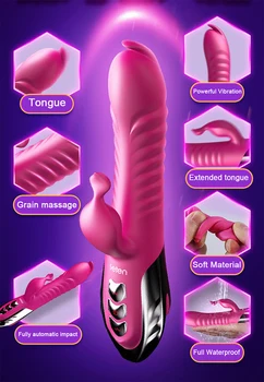 Leten furtună Vibrator încălzire feminin dublu șoc masturbari aparate секс игрушки вибратор секс jucarii sexuale pentru femei