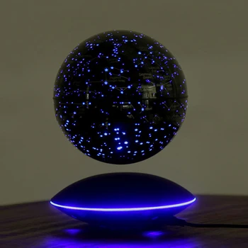 Levitația magnetică Plutitoare Glob de 6 inch Colorat Cerul Înstelat Minge de Lumină de Putere-Off de Protecție Inteligent de Adsorbție 360 Auto Rotativ