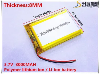 Li-po 3.7 V 3000mAh 805070 Litiu-Polimer Li-Po, li-ion Reîncărcabilă de celule de Baterii Pentru Mp3 MP4 MP5 GPS mobil