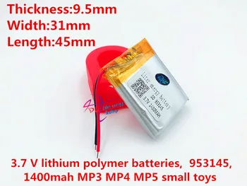 Li-po baterie brand 953145 3.7 V, 1400mAh de mare capacitate litiu-polimer baterie GPS mobile baterii de putere