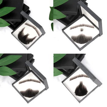 LiangMo Barbă Falsă Pentru Om Cosplay Elvețian Dantela Invizibil Bărbi False De Păr Realizate Manual Fir De Mustață Realizate Manual