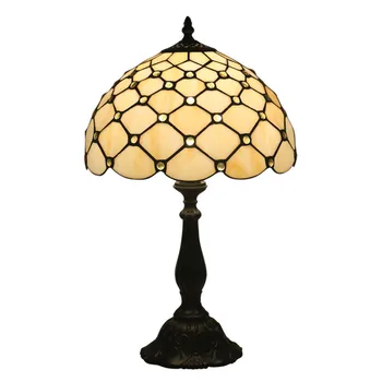 Libelula Abajur de Vitralii Tiffany Lampă de Masă Stil Țară Lampă de Noptieră E27 110-240V