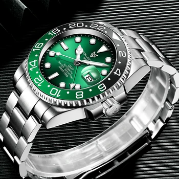 LIGE Brand de Top În 2020 Nouă Bărbați Automat Ceas Sport rezistent la apa Mecanic Ceasuri reloj hombre de Lux din Oțel Inoxidabil GMT Ceas