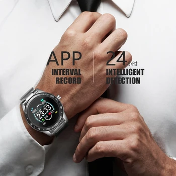 LIGE Bărbați Ceasuri de Moda Noua Bandă de Oțel Pedometru Ceasuri de Ritm Cardiac Multifunctional Sport Ceasuri Impermeabil Tracker de Fitness