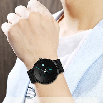 LIGE Ceas de Moda pentru Bărbați Impermeabil Subțire Plasă de Curea Minimalist Încheietura Ceasuri Pentru Barbati Sport Cuarț Ceas Relogio Masculino