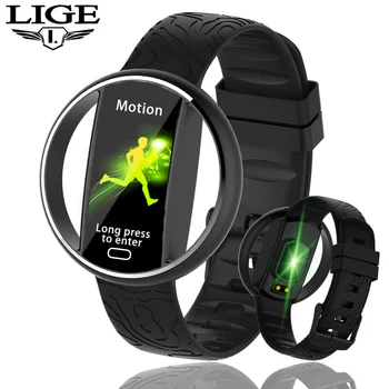 LIGE Noi Femeile Ceas Inteligent Bărbați IP68 Impermeabil Sport tracker de Fitness Multifuncțional LED Color Touch Smartwatch Montre homm+Cutie