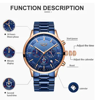 LIGE Nou Mens Militare Ceas Sport Casual Fashion Impermeabil Cuarț Ceas Barbati Top Brand de Lux Ceas Cronograf Reloj Hombre