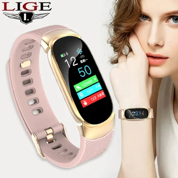 LIGE Sport Femei Brățară Inteligent Bărbați LED-uri Impermeabil SmartWatch Rata de Inima tensiunea Pedometru cu Ceas de Ceas Pentru Android iOS
