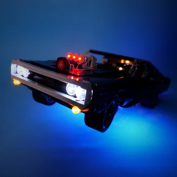 Lightaling Lumină Led-uri Kit Compatibil pentru lego 42111 Technic lui Dom Dodge Charger Jucării Blocuri ( Set de Iluminat Numai )