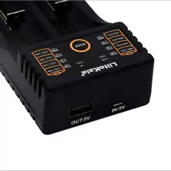 Liitokala lii-202 de Încărcare USB 5V 2A 18650/26650/16340/14500/17355/18490 Micro USB Baterie Încărcător Inteligent litiu acumulator NiMH