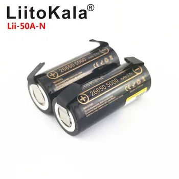 LiitoKala Lii-50A 26650 5000mah 26650-50A Li-ion 3.7 v Baterie Reîncărcabilă pentru Lanterna 20A +DIY Nichel foi