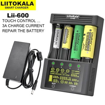 LiitoKala Lii-600 Încărcător de Baterie De Li-ion 3.7 V NiMH 1.2 V acumulator Potrivit pentru 18650 26650 21700 26700 AA AAA Si alte