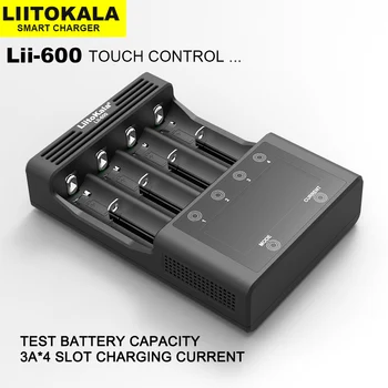 LiitoKala Lii-600 Încărcător de Baterie De Li-ion 3.7 V NiMH 1.2 V acumulator Potrivit pentru 18650 26650 21700 26700 AA AAA Si alte