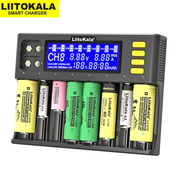 LiitoKala Lii-S8 Încărcător de Baterie de Li-ion 3.7 V NiMH 1.2 V Li-FePO4 3.2 V IMR 3.8 V 18650 26650 21700 26700 AA baterie AAA