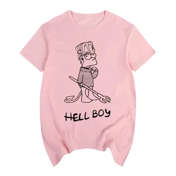 Lil peep Hellboy Hellboy Bart Simpson stil tricou tricou barbati marimea S-3XL unisex T-shirt