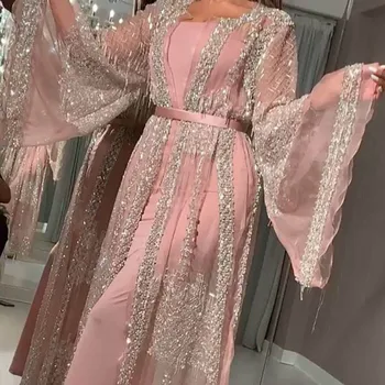 Linglewei Nouă de Primăvară și de Vară Rochie de Femei Aurit lung rochie sexy șal partid elegant Dublu-strat-gât Cristal Mozaic