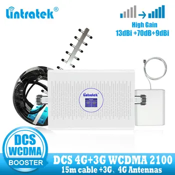 Lintratek 3G 4G internet Celulare amplificator de semnal LTE 4g telefon Mobil Semnal de Rapel WCDMA 1800 2100 DCS 3G telefonul Mobil Repetor