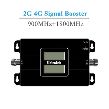 Lintratek Amplificator de Semnal Repetor GSM 900 1800 Mhz Dual Band 2G 900MHz 1800MHz LTE 4G Telefon Mobil Semnal Repeater 20M Cablu Kit @