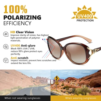 LIOUMO de Lux Supradimensionat ochelari de Soare Pentru Femei Polarizati Ochelari de Soare Doamna Mare Cadru Retro Ochelari de soare UV400 lunette de soleil femme