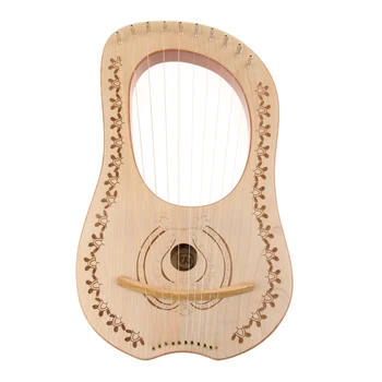Lira Harpă 10 Siruri De Caractere De Metal Instrument De Lemn De Mahon Pentru Incepatori