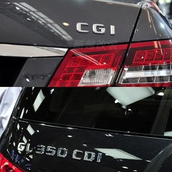 Litere 3D Emblema de Mercedes Benz CDI CGI TDI S350L E260L C200 Styling Auto Portbagaj Logo-ul Autocolant-2019 Chrome Negru Mat