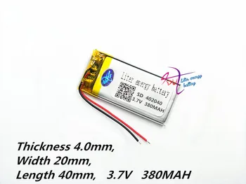 Litiu polimer baterie 402040 042040 3.7 V 380mAh MP3 MP4 Jucărie Bluetooth Tableta polimer baterie