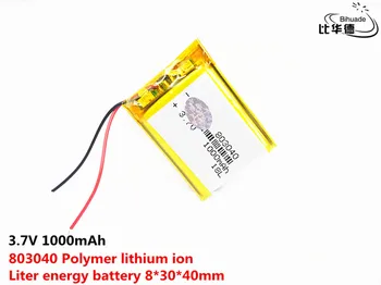 Litru de energie a bateriei Bun Qulity 3.7 V,1000mAH 803040 Polimer litiu-ion / Li-Po baterie Li-ion pentru tablet pc-ul BĂNCII,GPS,mp3,mp4