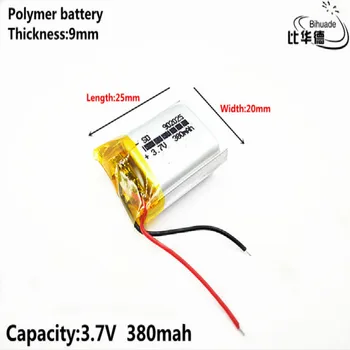 Litru de energie a bateriei Bun Qulity 3.7 V,380mAH 902025 Polimer litiu-ion / Li-ion pentru tablet pc-ul BĂNCII,GPS,mp3,mp4