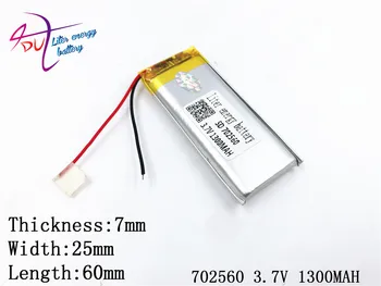 Litru de energie baterie 3.7 V 702560 1300mah baterie litiu-polimer dispozitiv de încărcare bricheta punct de citire pen recorder