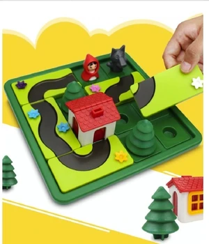 Little Red Riding Hood IQ 48 de Provocări Bord, Jocuri, Puzzle Jucării Pentru Copii Cu limba engleză Soluție Copii Cadou Brinquedo