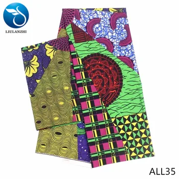 LIULANZHI Africane țesături de Moda Multicolor imprimare africane tesatura Modale + franceză tesatura de sifon rochie de 6 yarzi ALL26-ALL36