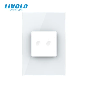 Livolo NE-AU Standard 45mm Perete Comutator Tactil,1-2Gangs Touch Control,4colors cristal de sticlă,plastic, cheie,buton