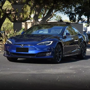 Livrare Gratuita Mașină De Fibra De Carbon Lampa Spranceana Pentru Tesla Model S 2016-2018 Auto Far Tapiterie Autocolant Modificat Accesorii