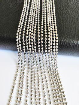Livrare gratuita subțire mică de 1,5 mm bilă de oțel lanțuri de șirag de mărgele pandantiv coliere moda bijuterii femei 50pcs