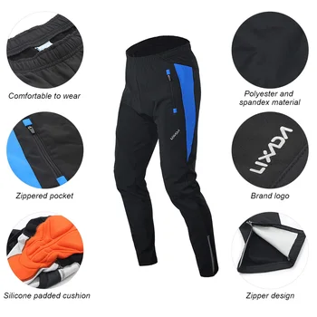 Lixada în aer liber, Ciclism Pantaloni pentru Bărbați de Iarnă Termică Respirabil Confortabil Pantaloni Căptușit cu Perna de Echitatie Sport