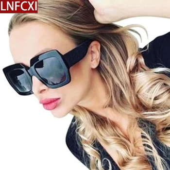 LNFCXI Nou Pătrat Supradimensionat Moda Nuante pentru Femei ochelari de Soare Retro Femei Individuale Roz Cadru Ochelari de Soare Barbati UV400