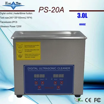 Local RU UE Jietai PS-20A AC110V/220V timer digital&incalzite ultrasonic cleaner 3L 40KHz, cu acces gratuit la coș