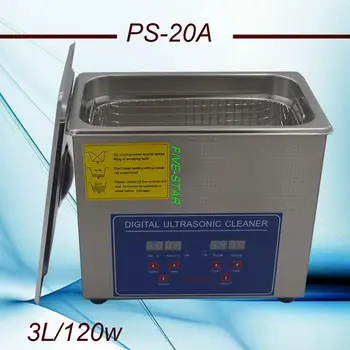 Local RU UE Jietai PS-20A AC110V/220V timer digital&incalzite ultrasonic cleaner 3L 40KHz, cu acces gratuit la coș