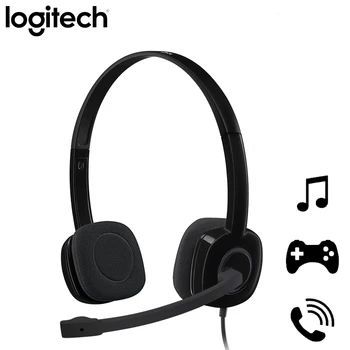 Logitech H151 Jocuri Căști Stereo Multi-dispozitiv Căști cu Controale In-line 1.8 m pentru Audio de 3,5 mm setul cu Cască