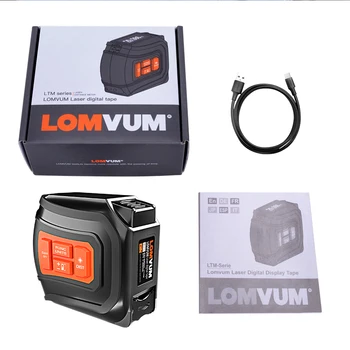 LOMVUM Metru Distanță cu Laser Range Finder 40M 60M Măsură de Bandă Digitală de încărcare USB 5m Laser Telemetru Profesional Conducător