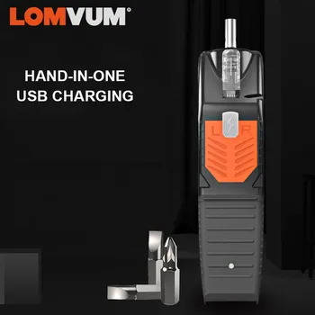 LOMVUM Mini Șurubelniță Electrică Reîncărcabilă Burghiu de Mână USB multifuncțional cu Acumulator șurubelnițe Pentru uz Casnic